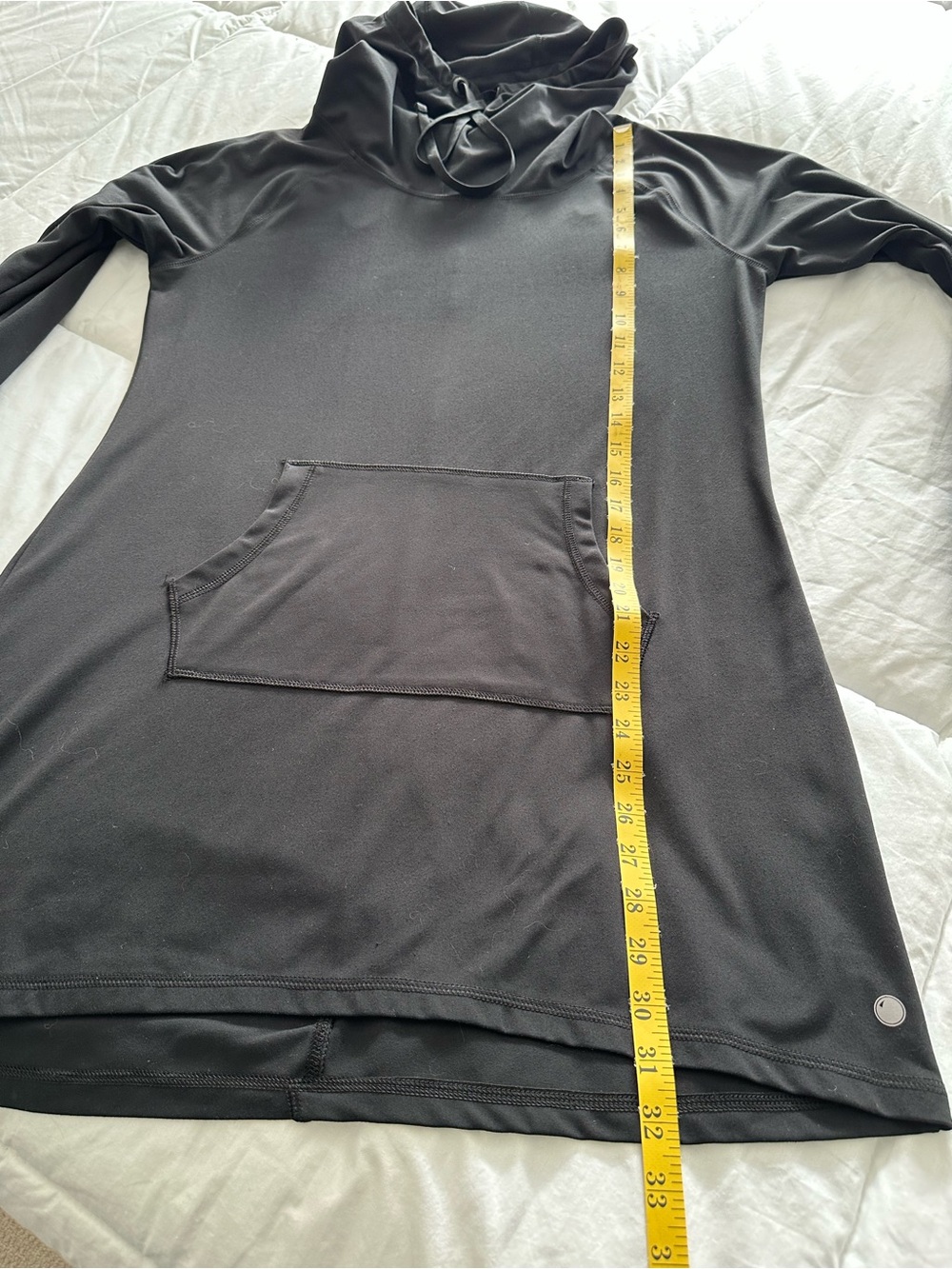 Yogalicious Black Hooded Dress with Kangaroo Pocket size large - Picture 13 of 14